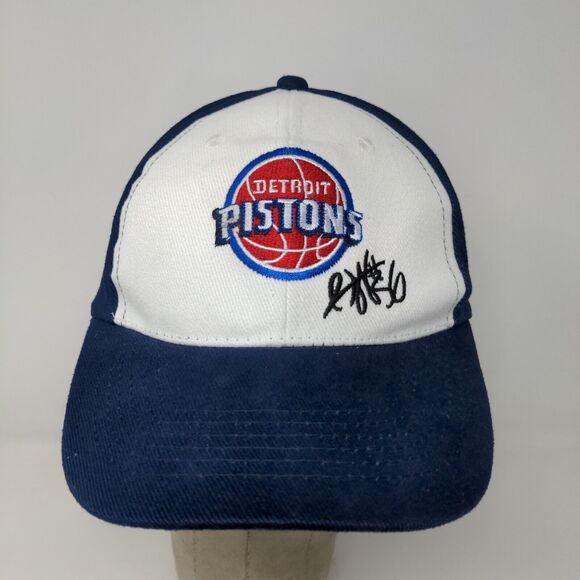 Detroit Pistons Men's NBA Ben Wallace Strapback Hat Blue White Embroidered #36 - Picture 3 of 12